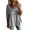 Gray, variant on 3/4 Sleeve Length Tops for Women Lace Patch Casual Dressy Blouses Vintage Trendy Shirts Round Neck Loose Fit Tunic