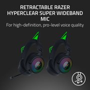 Razer Kraken Kitty V3 Pro Wireless RGB Kitty Headset for Gaming and Streaming, Black