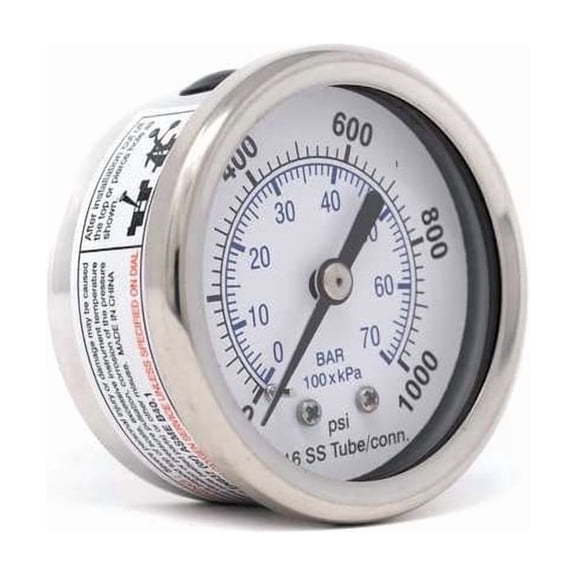 Pic Gauges Pressure Gauge,General Purpose,2" Dial PRO-302D-204M-01
