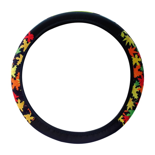 Cubierta para el volanteTapa de la rueda del volante Protector de cuero universal antideslizante Decoración interior Accesorio de coche, arce Noticed VI001569-02