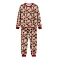 thumbnail image 5 of Family Christmas Pajamas Matching Set Ugly Christmas Sweater Crewneck Long Sleeve Knitted Cat Wearing Santa Hat Clause Sweater for Women Man Couples Flannel, 5 of 5