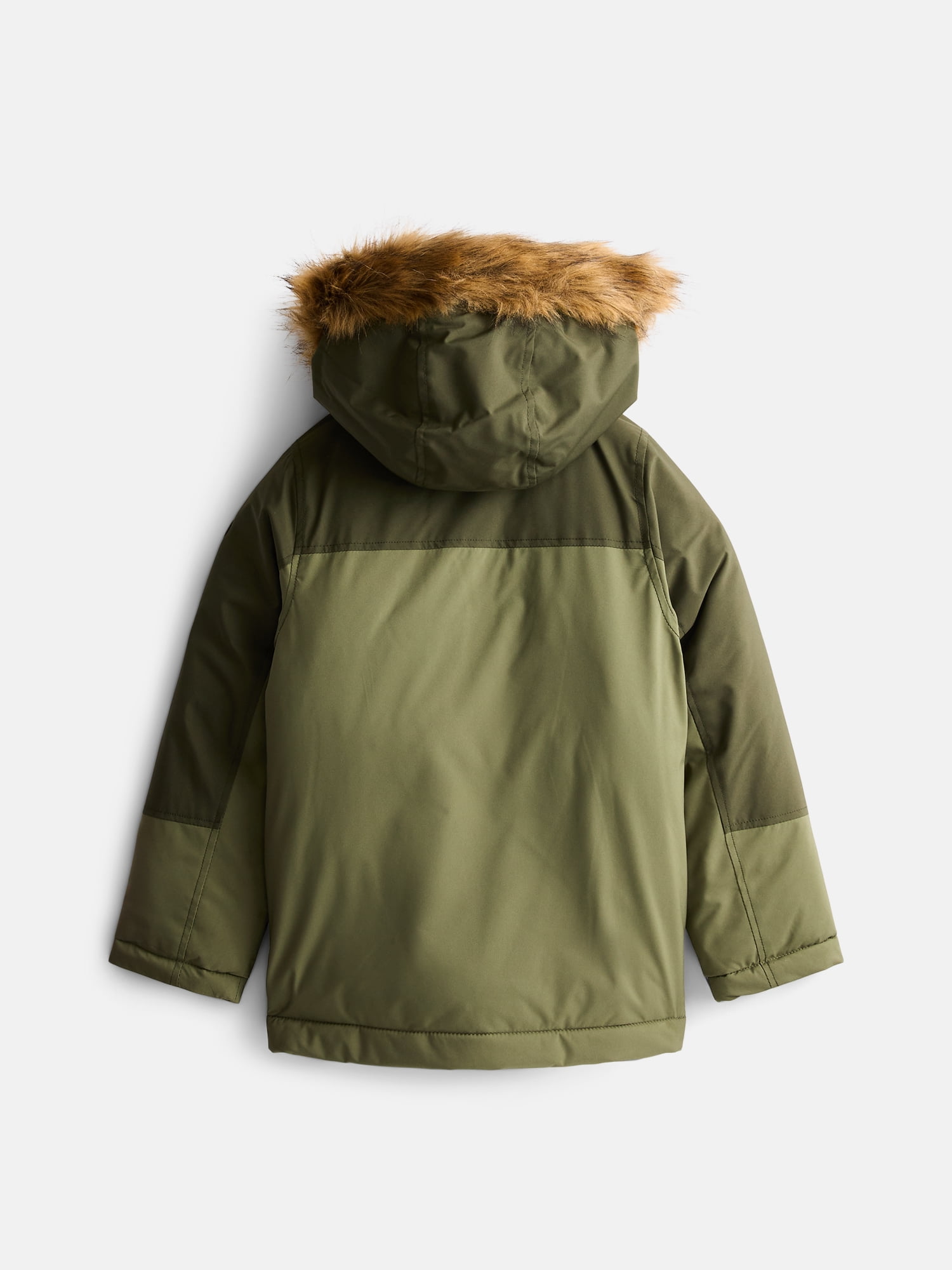 Ozark Trail Boys' Parka Jacket with Faux Fur Hood, Sizes 4-18