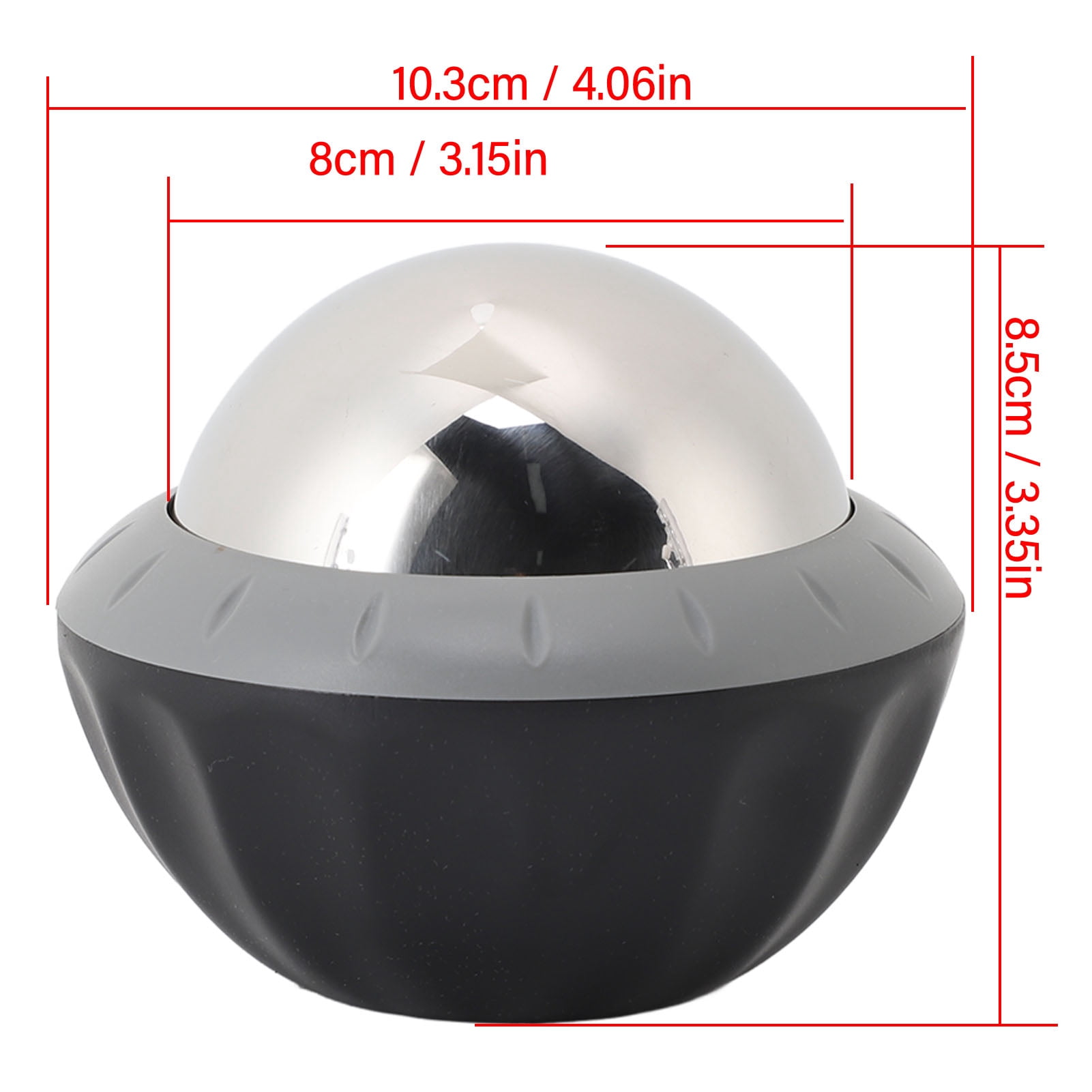 M Buder Cryosphere Ice Massage Roller Ball Stainless Steel Cold Hot Compress Deep Tissue Muscle Massager Grey Black