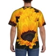 thumbnail image 3 of Bixox Men's Flower Bush Sunflower Printed Short Sleeve Skinny Athletic T-Shirt, 3 of 6