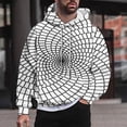 thumbnail image 2 of Rbaofujie Sweat à Capuche Hommes Mode Décontractée Chandails en Molleton à Capuche Col Rond Imprimé Pull Manches Longues Hauts Chandail en Molleton Col Rond Hommes, 2 of 6