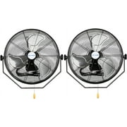 BILT HARD 20 inch Wall Fan, 4600 CFM, 3-Speeds High Velocity Wall Mount Fan with Sealed Motor, 2 Pack
