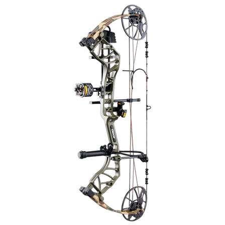 Bear Legit MAXX RTH RH70 Compound Bow, Stone/Mossy Oak, DHC-XR Hybrid Cam, Trophy Ridge Accessories (AV54B231A7R)