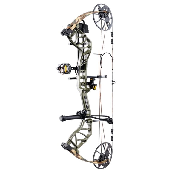 Bear Legit MAXX RTH RH70 Compound Bow, Stone/Mossy Oak, DHC-XR Hybrid Cam, Trophy Ridge Accessories (AV54B231A7R)