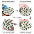 thumbnail image 2 of FMSHPON Peacock Feather Set of 6 Round Coaster for Drinks, Absorbent Ceramic Stone Coasters Cup Mat with Cork Base for Home Kitchen Room Coffee Table Bar Decor, 2 of 6