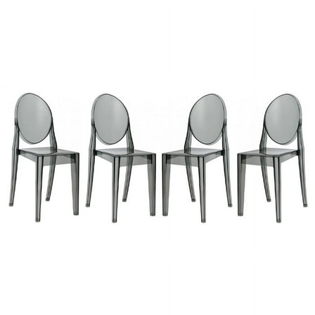 Modholic Ghost Dining Chair, Smoke Gray (Set Of 4)
