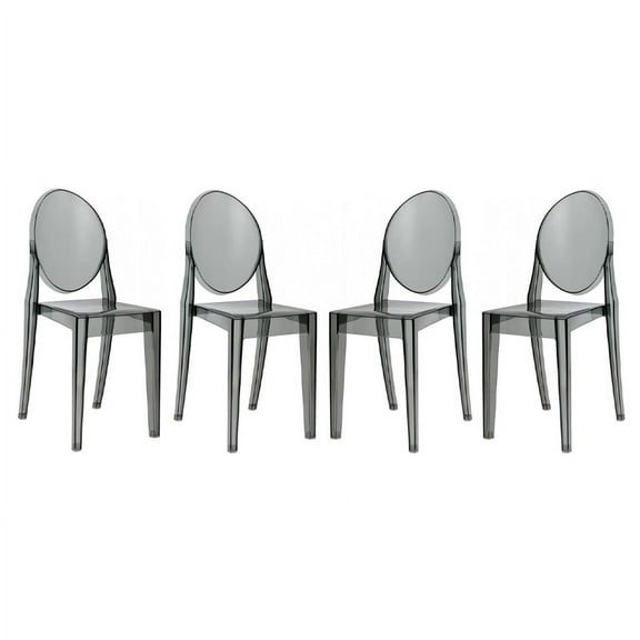 Modholic Ghost Dining Chair, Smoke Gray (Set Of 4)