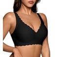 thumbnail image 1 of Sujetador inalámbrico ULTREAGLE para mujer, bralette de cobertura total, negro, 1 of 6