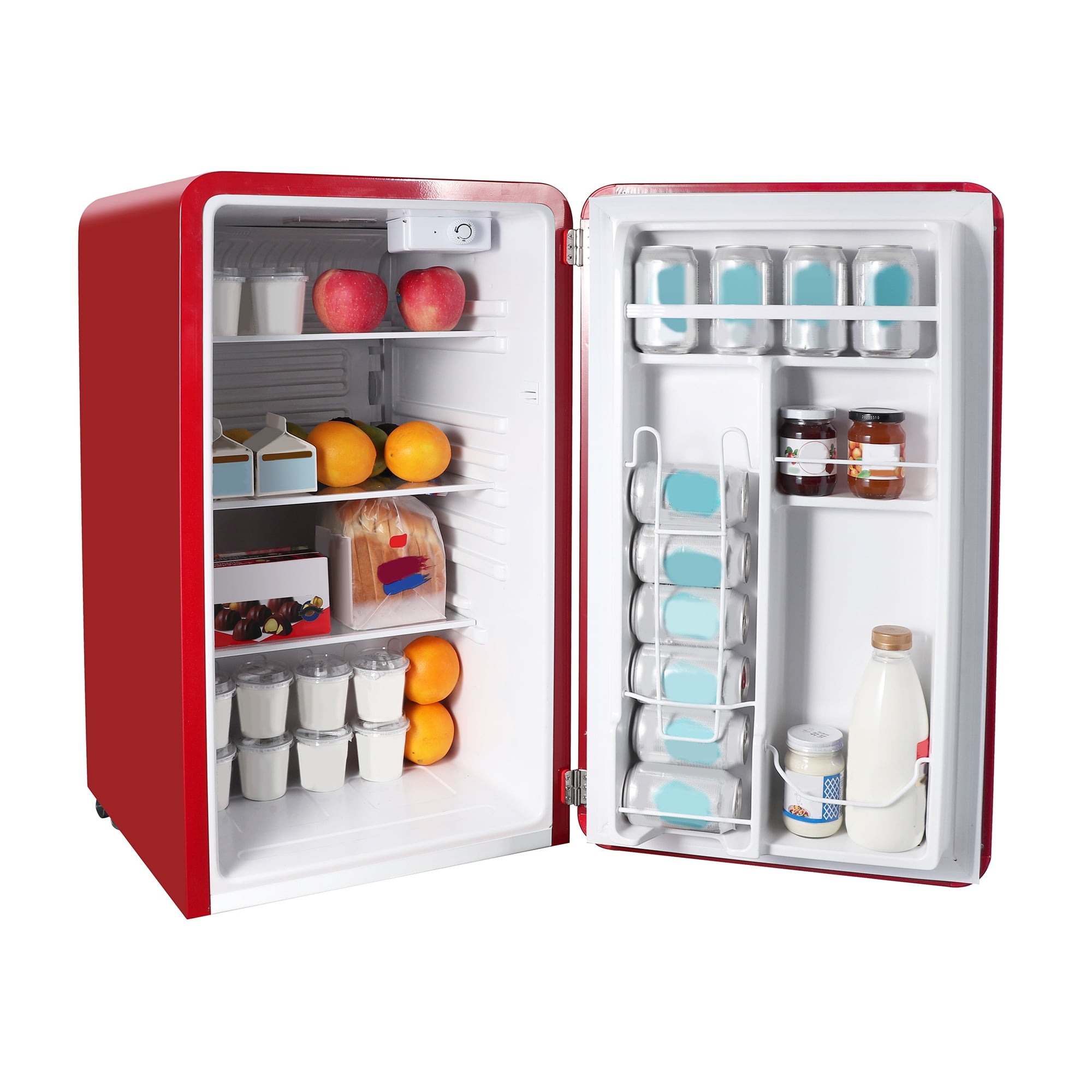 Magic Chef 3.2 cu. ft. Retro Mini Refrigerator in Red, without Freezer in Red