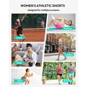 Rosvigor Womens Athletic Shorts High Waisted Running Shorts Gym Workout Shorts with Pockets