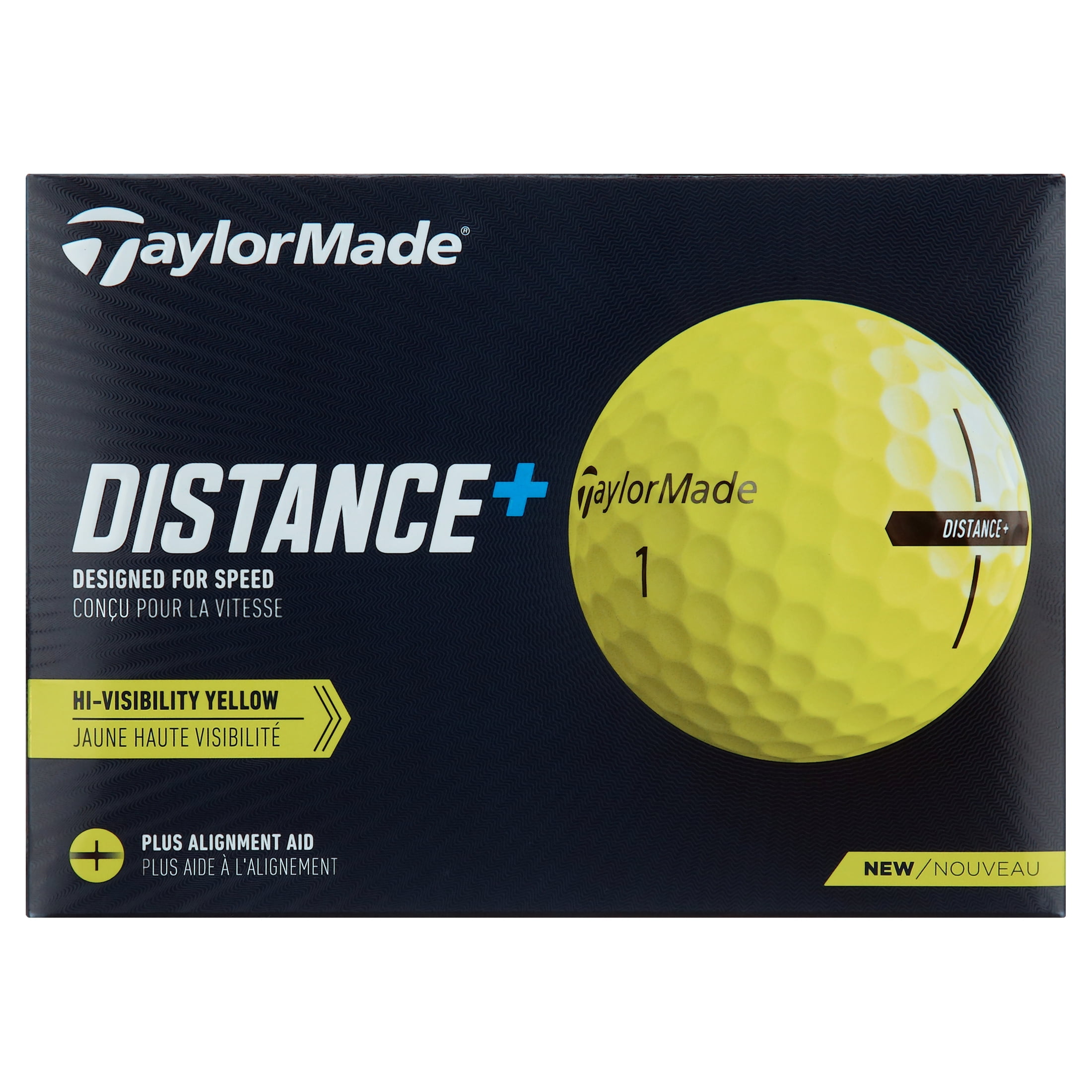 TaylorMade 2021 Distance Plus Golf Balls, 12 Pack, White