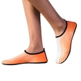 thumbnail image 2 of CIENVNSTG Unisex Wide Width Rainbow Striped Gradient Barefoot Aqua Socks Quick‑Dry Non‑Slip Water Shoes Lightweight Slip‑On Breathable Footwear Orange 44, 2 of 6