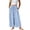 Light Blue women wide leg linen pants a1, variant on Cotton Linen Wide Leg Flowy Pants for Women Summer Casual Elastic Waist Trousers with Pockets Loose Long Palazzo Pants Party Beach Work Lounge, Beige S