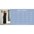 thumbnail image 2 of JWD Women Summer Round Neck Casual Loose Split Wrinkle-Free Long Maxi Vacation Dress with Pockets Black XL, 2 of 9