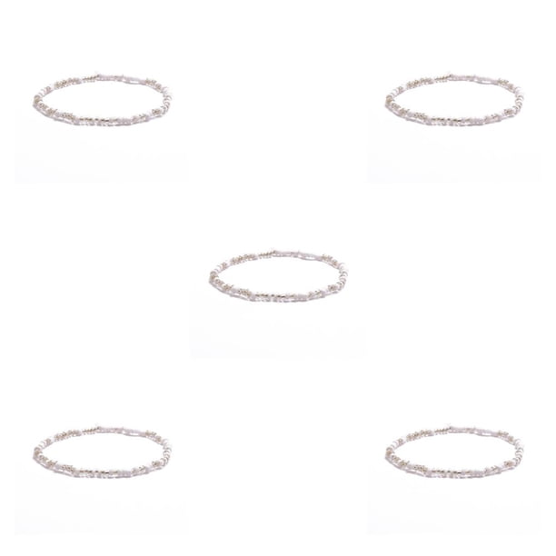Sonducket Tobilleras con cuentas de arroz, cadenas de tobillo duraderas creativas, exquisitas tobilleras multiusos hechas a mano para niñas, decoración Type2 NO2 Sonducket CBP200697