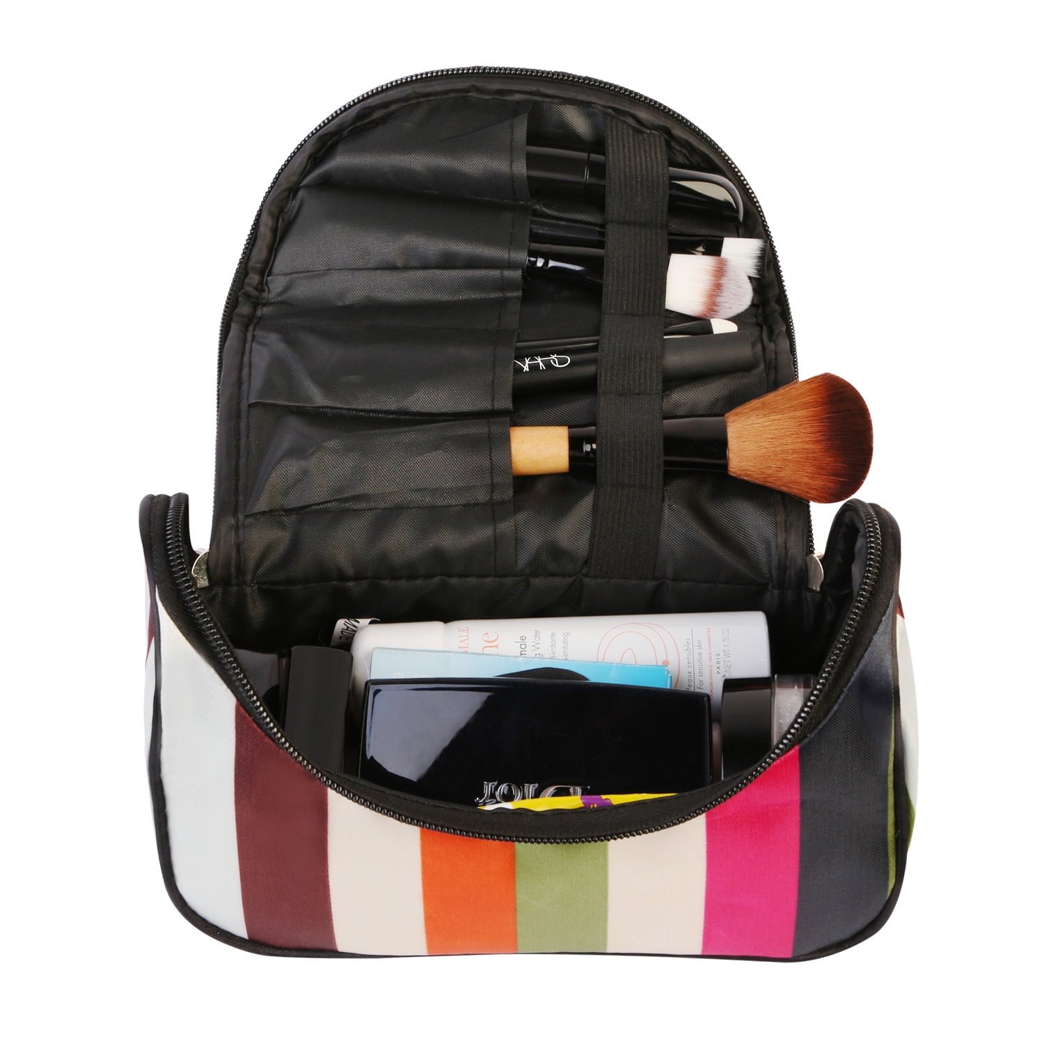 Travel Cosmetic Makeup Organizer Bag with Mirror