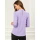 thumbnail image 5 of AllegK Dde San Patricio profesional Blusas de gade manlarcon cuello alto elegante pamujer Morado claro S, 5 of 6