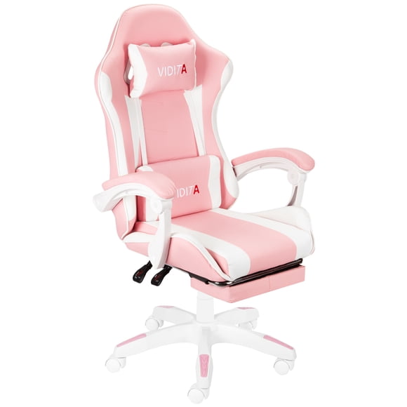 Silla Gamer Ergonómica Vidita GX2000 Rosa Reclinable con Reposapiés 130kg