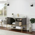 thumbnail image 5 of Wildy 48" Single Bathroom Vanity Set in Classical Grey with Grain White Composite Stone Countertop without Mirror, 5 of 8