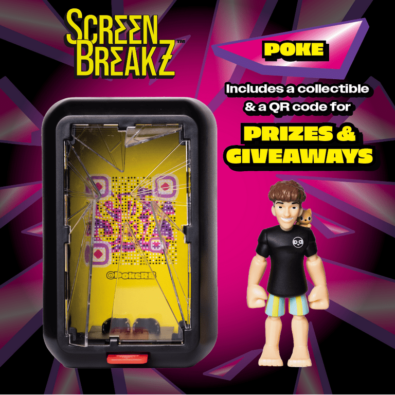 ScreenBreakZ Gamerz Collectible Figures, Poke, Unique Designs