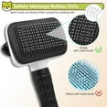 thumbnail image 6 of 3PCS Dog Grooming Kit - Deshedding Brush, Slicker Brush, Bath Brush and Comb for Pet Supplies (Green Black), 6 of 7