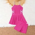 thumbnail image 6 of CCRFTGI Swimsuit for Child Girls Size 10-12 Summer Sleeveless 2 Piece Cute Tankini Beach Swimwear Bikini Sets Swim Vacation Clothes for Teen Girls Girls Bathing Suit Hot Pink 7-8 Years, 6 of 6
