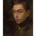 thumbnail image 3 of Ľudovít Pitthordt 15x17 Black Modern Framed Museum Art Print Titled - Head Study of a Young Man (1890), 3 of 5
