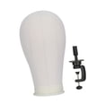 thumbnail image 4 of Cabeza de maniquí portátil, ligera, color blanco, ideal para hacer gorras, bisutería y sombreros. 22 pulgadas, 4 of 8