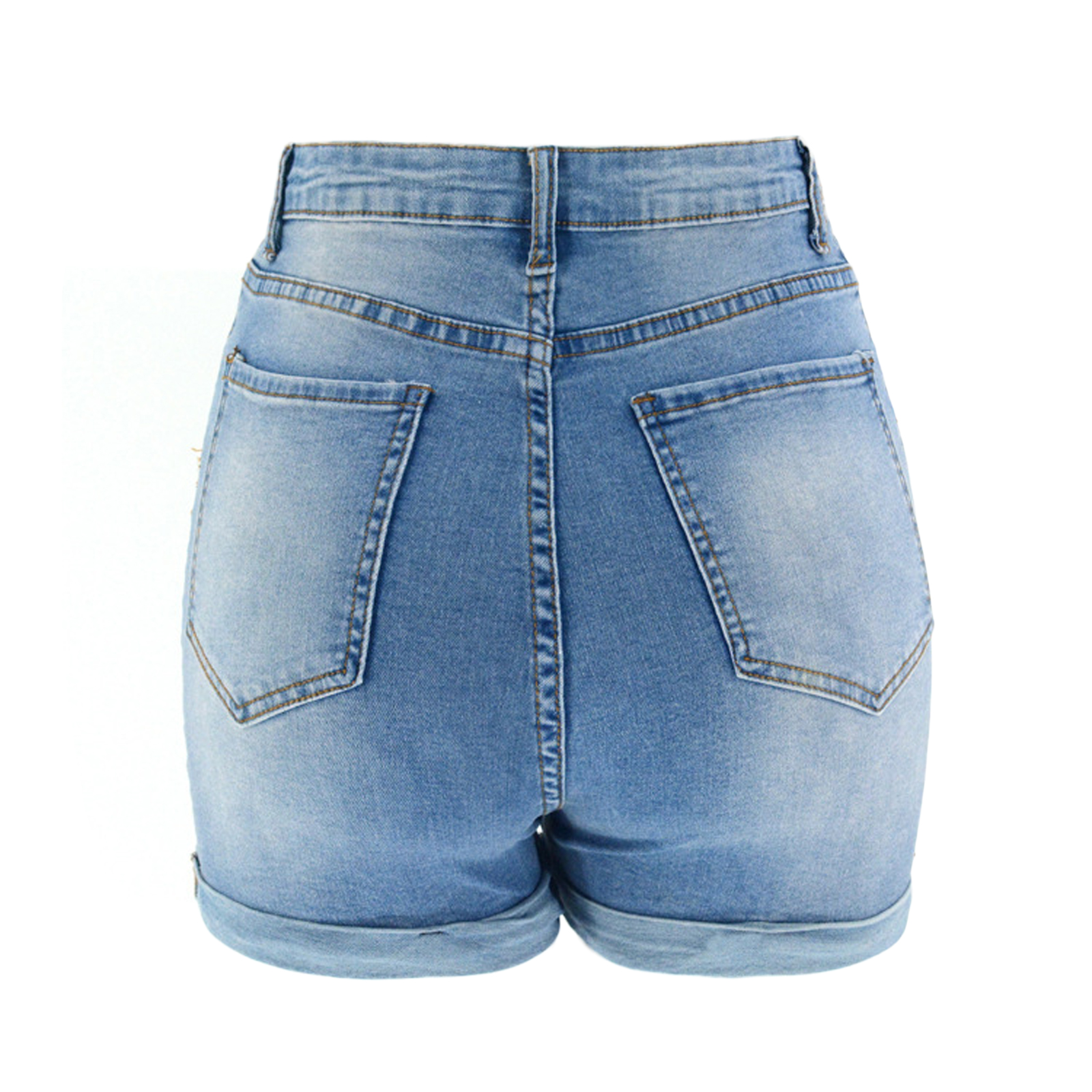 SAYOO Female Denims Shorts, High Waist 