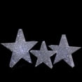 thumbnail image 3 of Northlight Set of 3 LED Lighted Silver Stars Outdoor Christmas Decorations 24", 3 of 5