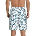 thumbnail image 3 of Kdxio Hand Drawn Snake Print Mens Sleep Shorts Bottoms Soft Comfy Pajama Wear Pants with Drawstring Pockets, 3 of 7
