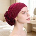 thumbnail image 2 of Lace Turban Beanie Hat for Women Sleeping Cap Night Head Covering Wrap, 2 of 5