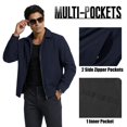 thumbnail image 3 of TACVASEN Men's Lightweight Windbreaker Jackets Full Zip Up Stylish Coat Business Casual Laydown Collar Work Dress with Zip Pockets Navy S, 3 of 8