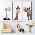 thumbnail image 3 of Hieng Three Funny Animals Multi Piece Canvas Canvas Wall Decor Cow, Raccoon, and Panda Wall Decor Funny Animal Wall Hieng for Living Room, 3 of 6