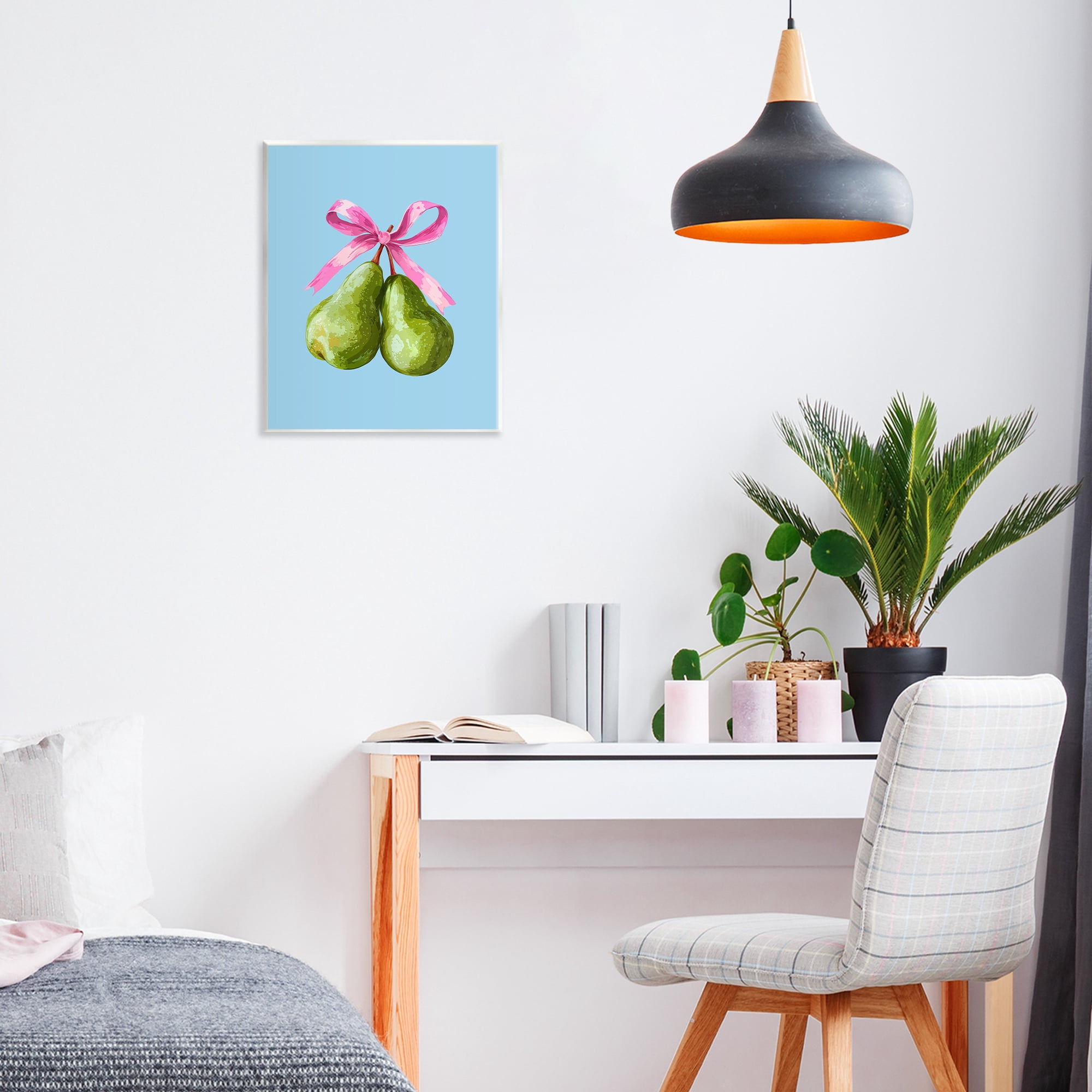 Stupell Industries Twin Pears with Ribbon Wall Plaque Art, design by Imagine It Images