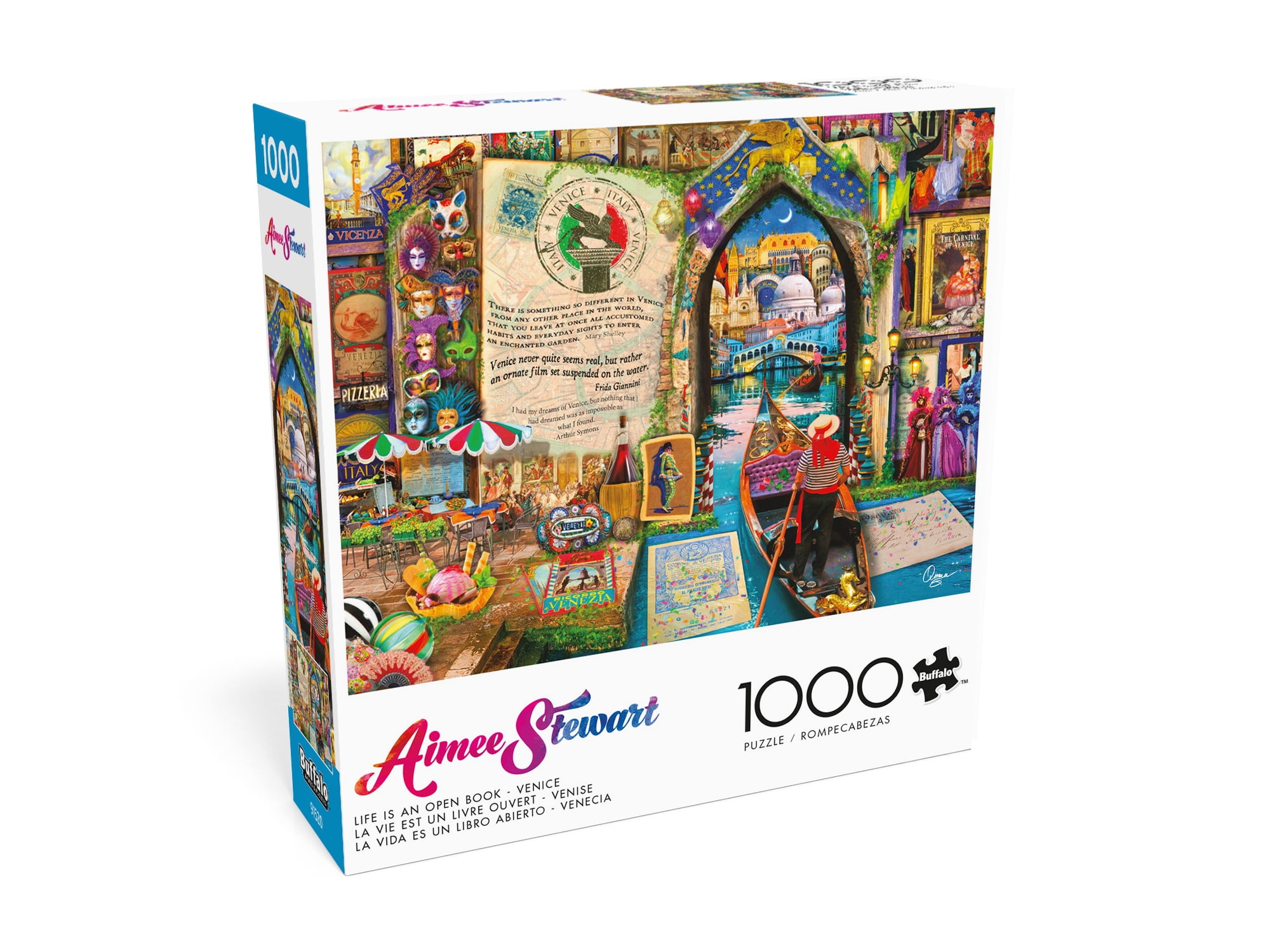 Buffalo Games Life is an Open Book - Venice Puzzle imbriqué de 1000 pièces pour adultes de 14 à 99 ans
