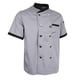 thumbnail image 1 of Chaqueta de chef unisex Blesiya, uniforme de camarero/cocina de hotel, manga corta, gris, 1 of 7