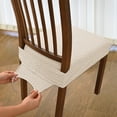 thumbnail image 5 of Chair Covers with Elastic Straps Jacquard Stretch Dining Chair Slipcovers Decorative Seat Protector, 5 of 8