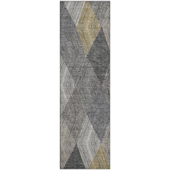 Dalyn Rugs Premium Machine Washable Mayfield AMF962 Pewter 2'3" x 7'6" Runner Rug