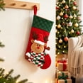 thumbnail image 5 of Christmas Stocking Santa Snowman Reindeer Xmas Character Knitted Applique for Family Holiday Fireplace Mantel Tree Stair Wall Door Christmas Party Decorations by MPOISVA, 5 of 7