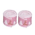 thumbnail image 1 of rollos de cinta navideña de 5 m con borde de alambre para envolver regalos, manualidades, decoración del hogar y festivales., 1 of 14