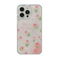 thumbnail image 2 of Compatible With iPhone 15 Pro Max Cute Aesthetic Glue Flower Design for Women Girls,Glitter Cute Floral Pattern, Shockproof Anti-fall Ultra Slim Thin Fit Phone Case Cover for iPhone 15 Pro Max,A, 2 of 9