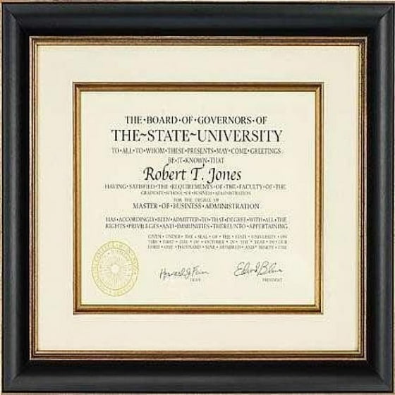 Artcare Tuscan Collection Black And Gold Archival Quality 12 By 15 Inch Wood Doent Frame Matted To 8 1 2 11