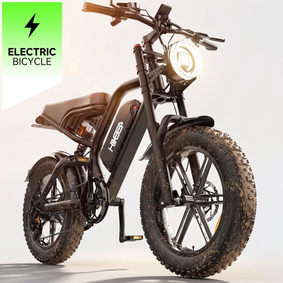 HiKeep 1500W Peak Electric Bike for Adults, 20"x4.0" Fat Tire E-Bike, 48V 15.6Ah Battery, 32MPH, Shimano 7-Speed, E-Mountain Bicycle UL2849