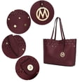 thumbnail image 5 of MKF Collection Mariahna 3 Pcs Shopper Tote Handbag, Crossbody Handbag and Wallet., 5 of 9