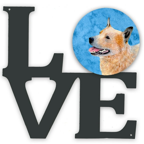 Blue Australian Cattle Dog Metal Wall Artwork LOVE